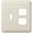 Almond, variant on Amerelle 935TDAL Devon Wallplate, 1 Toggle / 1 Duplex, Steel, Almond, 1-Pack