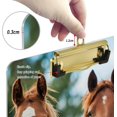 thumbnail image 3 of FMSHPON Brown Horse Clipboard Hardboard Wood Nursing Clip Board and Pull for Standard A4 Letter 13x9 inches, 3 of 7