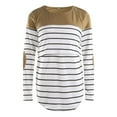 thumbnail image 1 of Hauts d'Allaitement de Maternité pour Femmes à Manches Longues, T-Shirt d'Allaitement Rayé, 1 of 6