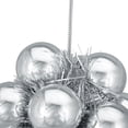 thumbnail image 2 of Northlight 4.25" Shiny Silver Balls and Tinsel Christmas Ornament, 2 of 4