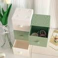 thumbnail image 3 of Block Cube Shape Storage Box - High Capacity, Drawer Type with Handle, Ins Style Desktop Drawer Storage Boxes, Daily Use, 3 of 8