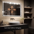 thumbnail image 5 of WallBeyond 27"×36" Rectangle Led Mirror for Bathroom, Vanity Mirror with Adjustable 3 Colors Lights, Anti-Fog Wall Mounted Mirror, 5 of 6