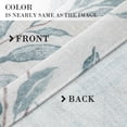 thumbnail image 6 of VOGOL One Panel Leaves Pattern Tie-up Adjustable Valance, Curtain Shades for Bathroom Kitchen, Pocket Top, 52x18 inch, Blue, 6 of 7