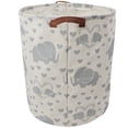 thumbnail image 6 of AUCHEN 19.7" Collapsible Laundry Basket, Foldable Cotton Linen Laundry Hamper for Baby Girl Boy, Large Capacity Basket with Handles Bag Dirty Clothes Toy Storage Basket Bin, 6 of 8