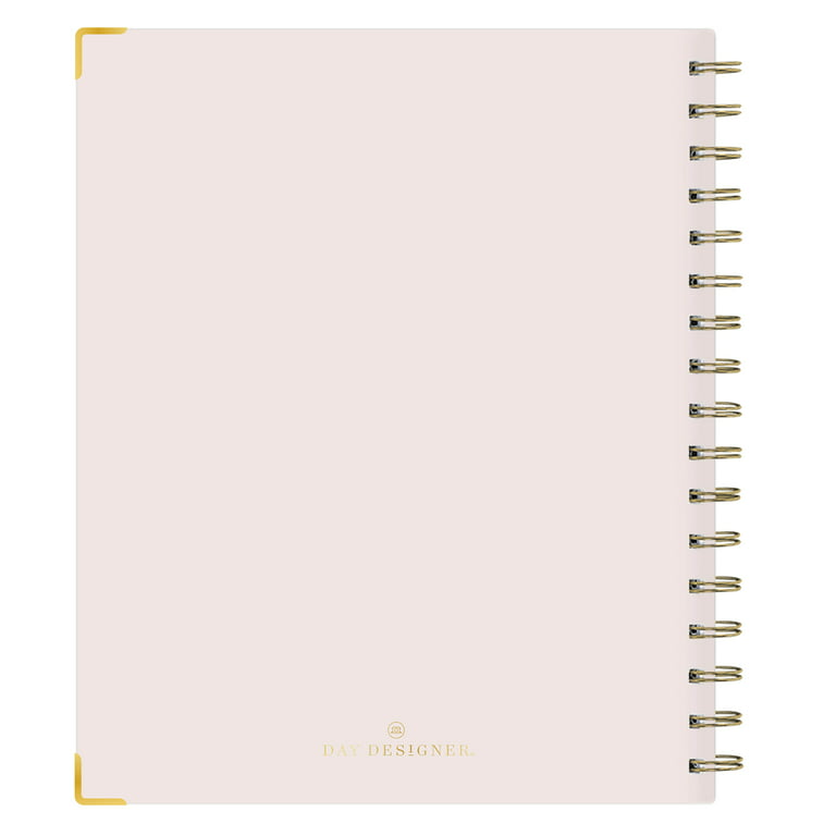 Day Designer 2024 Planner 7x9 Weekly/Monthly Faux Leather Blush