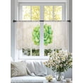 thumbnail image 4 of Green Succulent Sheer Curtains 45 Inches Long 2 Panels Green Leaves Ferns Plants Abstract Light Filtering Semi Sheer Window Curtains Drapes for Bedroom Living Room 52"x45", 4 of 7