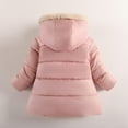 thumbnail image 5 of Fjofpr Toddler Girls Winter Coats 3 T and 4 T Boys' And Girls' Long-sleeved Warm Children's Hooded Zipper Jacket B Pink 4 Years, 5 of 10