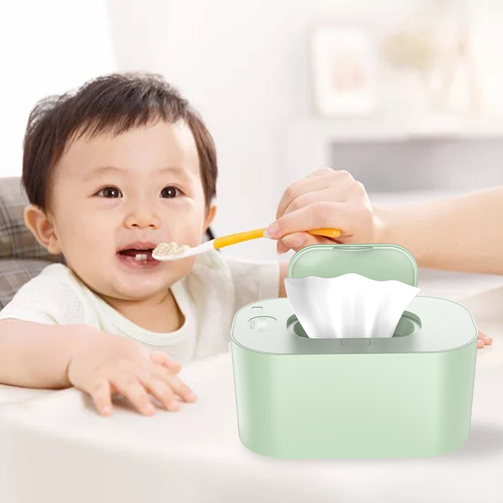 Large Capacity Diaper Wipe Warmer Silent Wipe Holder for Use green