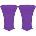 thumbnail image 1 of Unique Bargains 2 Paquets Nappe Cocktail Ronde 24 Pieds x 43 Pieds, Nappe Extensible en Spandex Highboy, (Violet), 1 of 7