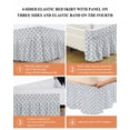 thumbnail image 6 of Abstract Blue Wrap Around Bed Skirts for Queen Bed 18" Drop, Bed Skirt with Adjustable Elastic Belt Dust Ruffle Bed Valance for Bedroom Hotel Luxury Modern Contemporary Art Vintage Bed Frame Cover, 6 of 7