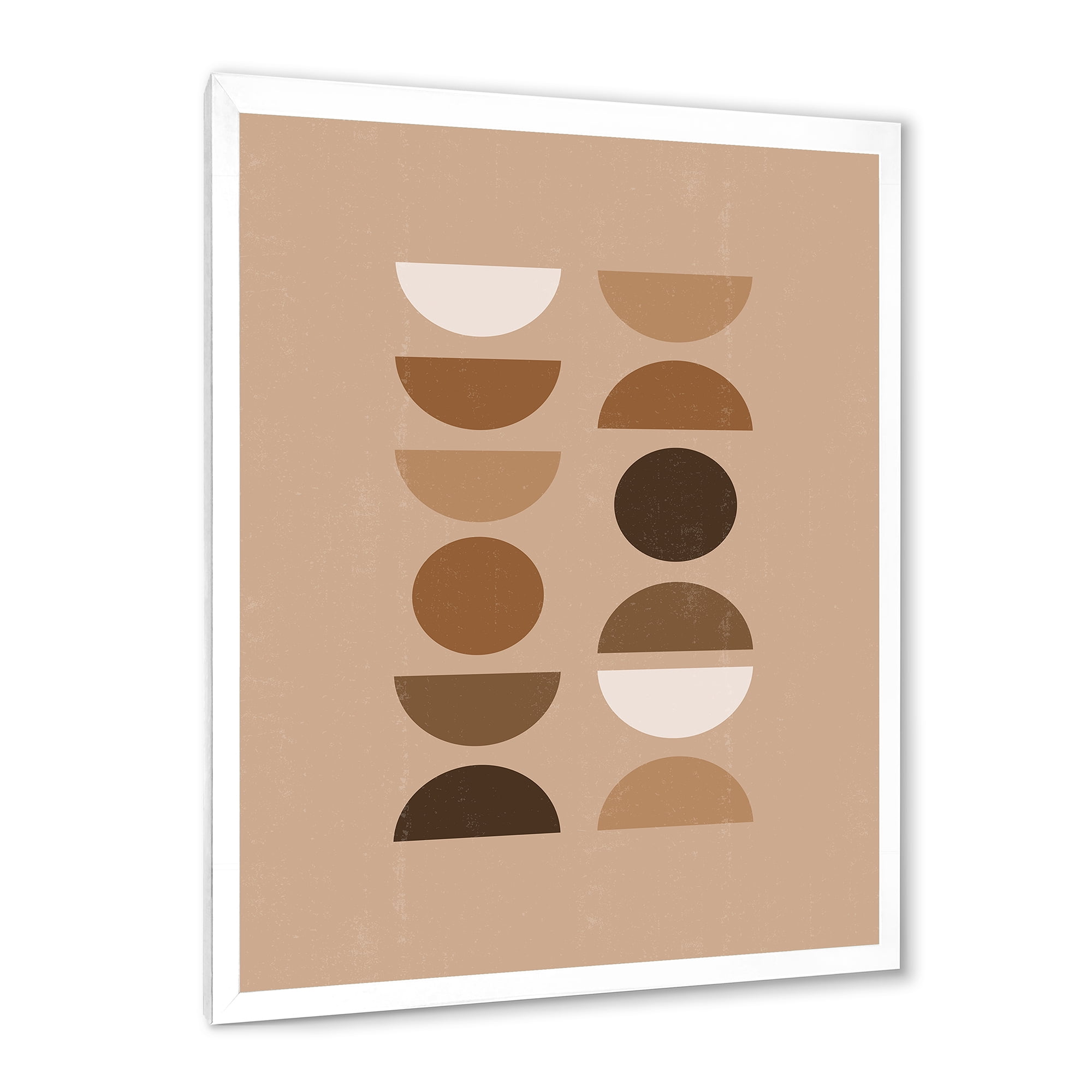 Designart 'Abstract Moon and Sun Geometric Print II' Modern Framed Art Print