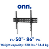 onn. Tilting TV Wall Mount for 50" to 86" TV's, up to 12° Tilting