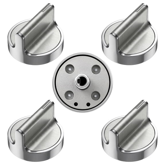 W10594481 Gas Stoven Knob for Whirl-Pool Range/Oven WCG97US0DS00 WCG97US6DS00,Stainless Steel Control Knob Replaces WPW10594481 AP6023301