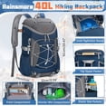 thumbnail image 4 of Mochila de Senderismo Plegable RAINSMORE 40L Impermeable para Mujeres y Hombres, 4 of 9