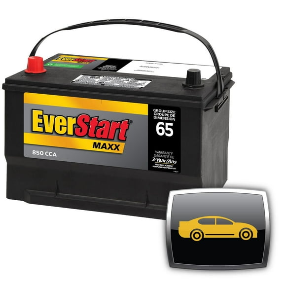 EverStart AUTO MAXX-65N, 12 Volt, Car Battery, Group Size 65, 850 CCA, EverStart, Car Battery