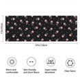 thumbnail image 3 of Pioneer Flower Floral Print Pattern Bathroom Rugs Mat, Non Slip Microfiber Bathroom Rug with Rubber Backing, Soft Mats for Bathroom Floor Tub Shower, 17"x47", 3 of 5