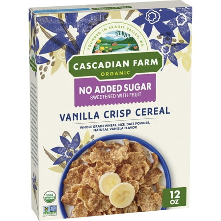 Cascadian Farm Organic Vanilla Crisp Cereal, SMRNo Added Sugar, 12 oz