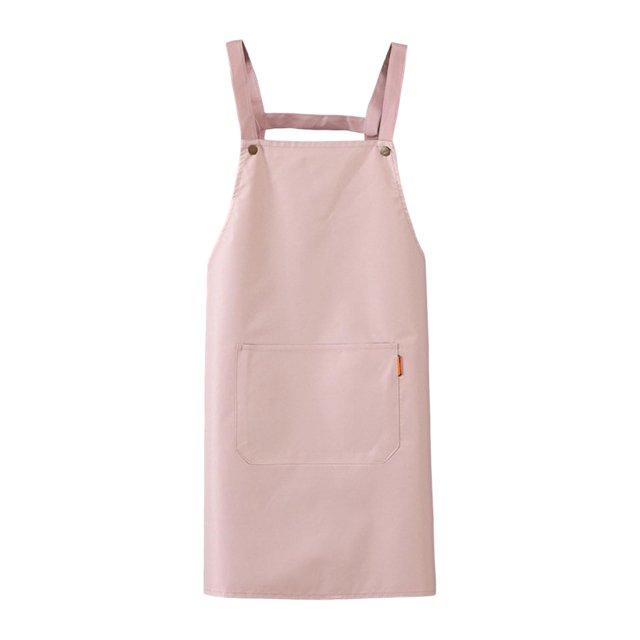 Delantal con peto con bolsillo, suave, transpirable, duradero, impermeable, delantal de trabajo, mono de limpieza para hornear en casa, Rosado Gloria delantal de cocina