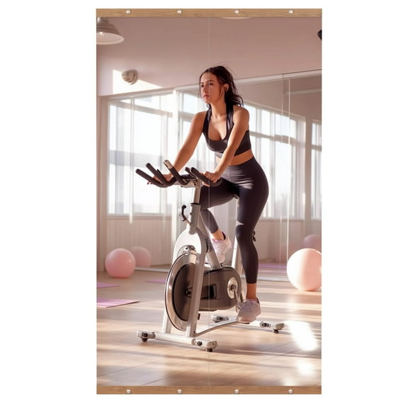 Hasipu 55"x17" Full Length Mirror (2 PCS) - Large Frameless Wall Mirror for Home Gym, Yoga, Dance Studio, Garage & Fitness Room, Tempered Glass