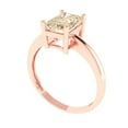 thumbnail image 2 of 1.75 ct Radiant Cut Natural Morganite Solitaire 18K Rose Gold Womens Engagement Ring, 2 of 5