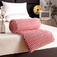 thumbnail image 3 of Soft Velvet Blanket for Bed Couch and Nap Cozy Thick Flannel Throw All Season Comfort and Warmth 70x100cm For Room Use, 100 cm×70 cm, Light Pink, 3 of 8