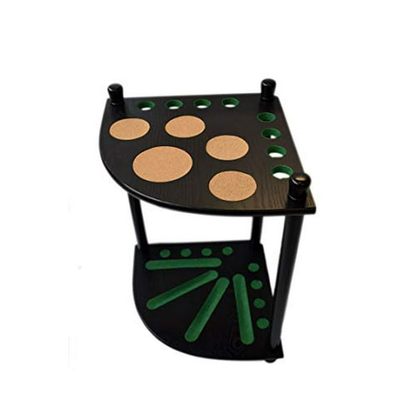 8 Pool Cue Rack - Billiard Cue Stick - Deluxe Floor Corner Cue Rack - Hold 8 Pool Cues, (Multiple Colors Available) (Black)