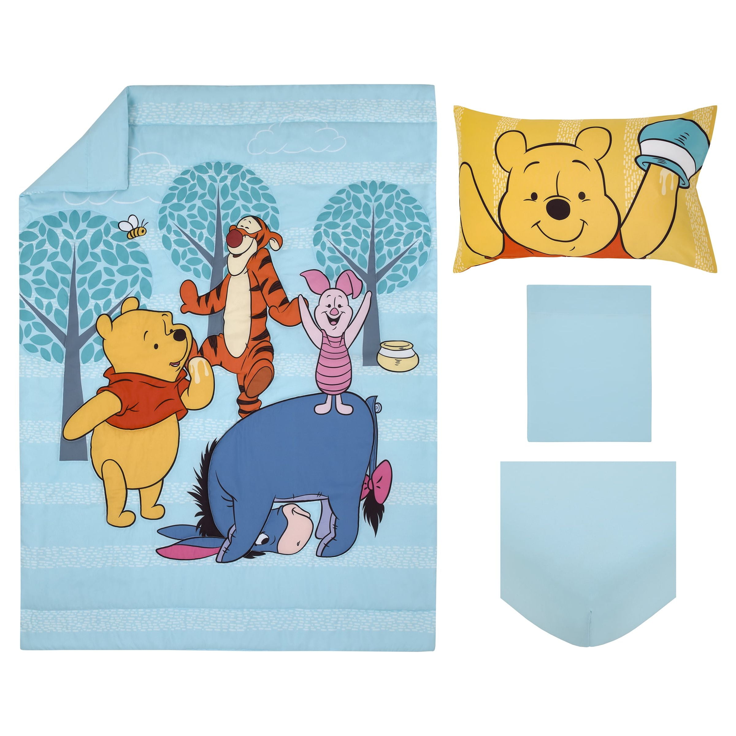 Disney Winnie the Pooh 4 PieceToddler Bedding Set, Toddler Boy, Girl
