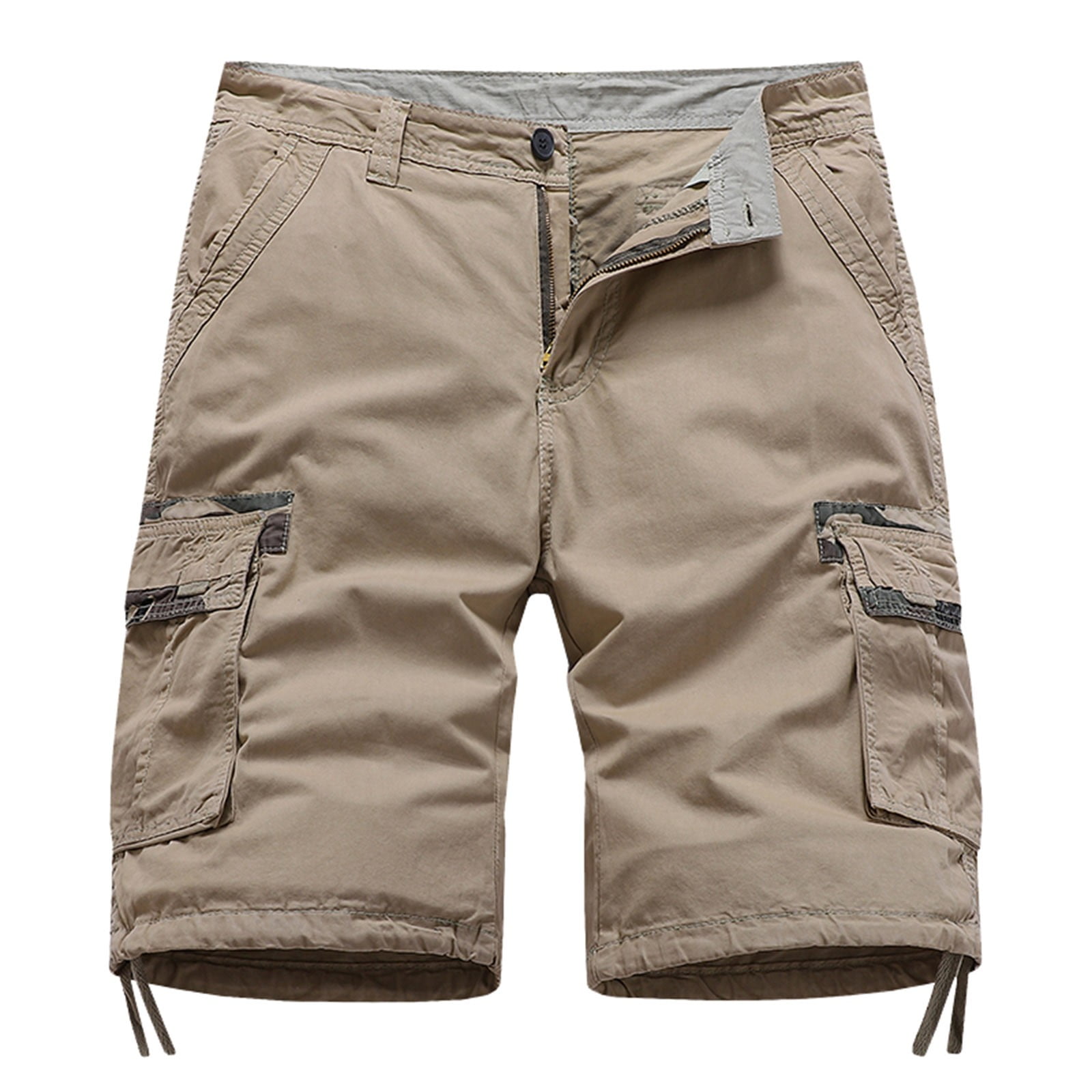 2DXuixsh Pants for Men Casual Mid Waist Shorts Pant Solid Splice