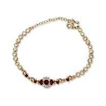 Kaash Customs 14k Gold Plated Anklet Bracelet with Adjustable Size For Women's Crown Anklet Gif For Her Fashion Jewelry Holiday Gifts