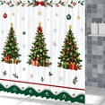 thumbnail image 3 of Tchckioa Shower Curtain,Christmas Tree Snowflake Privacy Protection Hooks Bath Curtain for Bathroom Decor,47x64, 3 of 6