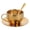 Gold, variant on Yammee Insulated Coffee Cups with Spoon & Saucer Double walled Coffee Mug Shatterproof