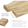 thumbnail image 3 of GFDYREE Extensions de Cheveux à Ruban WENNALIFE pour Femmes, 20 Pcs 50g 18 Pouces Blond Clair Mèches Blond Doré à Ruban dans les Extensions de Cheveux Cheveux Humains Rallonge Cheveux Humain Lisse Invisible Ha, 3 of 6