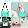 thumbnail image 5 of ELEHOLD Kids Case for Samsung Galaxy Tab A9 Plus 11 Inch (SM-X210/X215/X216/X218) DIY EVA Rugged Shockproof Kickstand Cover with Detachable Shoulder Strap,Mintgreen, 5 of 8