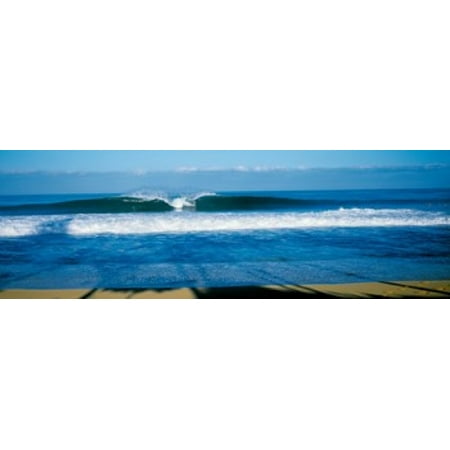Waves in the ocean North Shore Oahu Hawaii USA Poster