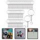 thumbnail image 5 of Kit de 150 anillos para llavero de acero inoxidable con agujas de ojo de tornillo para manualidades de bricolaje, 5 of 6
