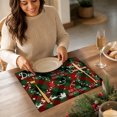 thumbnail image 4 of Dademeo Christmas Placemat Buffalo Plaid Snowflake Placemat, 12*18 Inch Winter Table Mats For Home Party Kitchen Dining Decor, 4 of 5