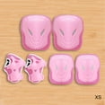 thumbnail image 3 of Juego de equipo de protección para y jóvenes, rodilleras , coderas, muñequeras, protector de protectores para patines de ruedas - Rosa XS Sunnimix Rodilleras para patinaje, 3 of 5