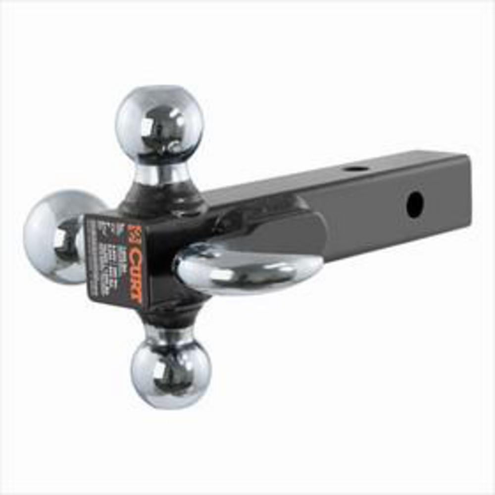 OPENROAD 3 BallsTrailer Hitch Mount,2 Inch Receiver Hitch Towing Ball Hitch Chrome Ball, Hollow Shank,5/8 Safety LOCK