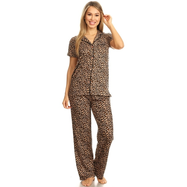 Fashion Brands Group - Womens Sleepwear Pajamas Set Woman Short Sleeve ...