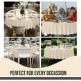 thumbnail image 4 of Crown Display 12-Pack Ivory Round Plastic Tablecloths | 90 Inch Disposable Table Covers for Parties & Events, 4 of 7