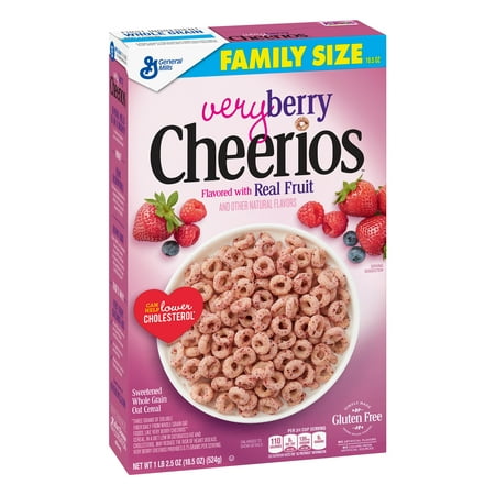 UPC 016000490338 product image for Very Berry Cheerios Gluten Free Cereal, 18.5 oz Box | upcitemdb.com