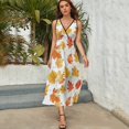 thumbnail image 4 of Autumn Harvest Maple Leaves Thanksgiving Pattern Design Sleeveless Dress Summer Clothes for Women Women's Clothing 2025, 4 of 6