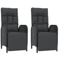 thumbnail image 3 of vidaXL 5 Piece Garden Dining Set with Cushions Black Poly Rattan, 3 of 5
