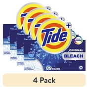 (4 pack) Tide Plus Powder Laundry Detergent 89 Loads 144 oz