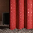 thumbnail image 1 of Cortinas opacas Deconovo con estampado de diamantes plateados, aislantes térmicos, con ojales, color rojo/diamante, 132 cm de ancho x 137 cm de largo, para sala de estar, 1 of 6