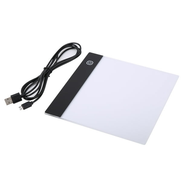 Tablero de luz LED para trazado, tamaño A5, para dibujo artístico, copia, mesa, cable USB