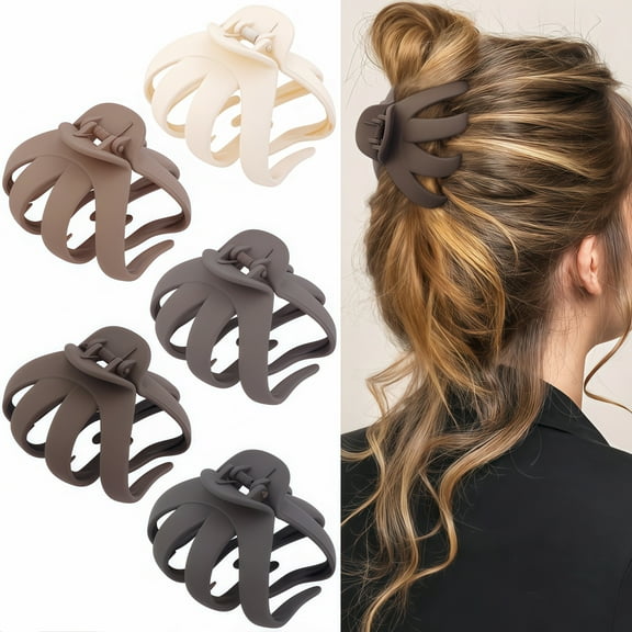5 Pcs Large Hair Clips Claw Clips, 3.15'' Hair Clip for Long Thick Medium Hair for Women Girls