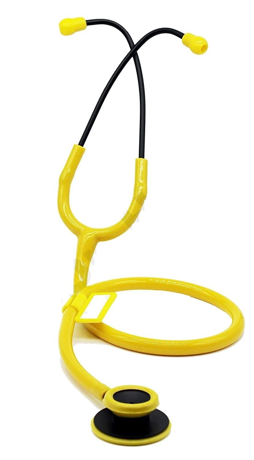 Yellow Stethoscope for Doctors/Medical Student/Nurse Special Design Matt Black