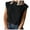 Black, variant on Lixiuxyad Loose Casual Round Neck Solid Color Short Sleeved T Shirt For Women Trendy Flowy,Black L