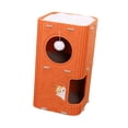 thumbnail image 1 of Casa de escalada de fieltro para gatos, árbol de escalada portátil, suministros para mascotas, túnel de actividades, estable, para dormir, rascar, 2 capas de naranja, 1 of 10